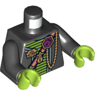 LEGO® los onderdeel Lijf met Motief Zwart 973pb0896c01