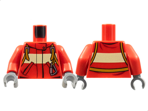LEGO® los onderdeel Lijf met Motief Rood 973pb1010c01