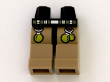 Plaatje in Gallery viewer laden, LEGO® los onderdeel Benen met Motief Zwart 970c69pb04
