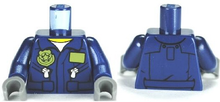 Plaatje in Gallery viewer laden, LEGO® los onderdeel Lijf met Motief Donkerblauw 973pb0989c01