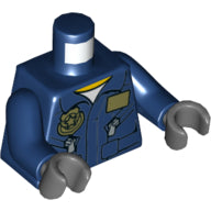 Plaatje in Gallery viewer laden, LEGO® los onderdeel Lijf met Motief Donkerblauw 973pb0989c01