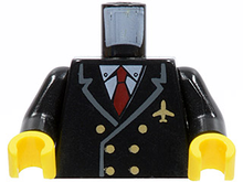Plaatje in Gallery viewer laden, LEGO® los onderdeel Lijf met Motief Zwart 973pb0109c01