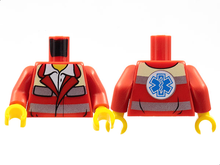 Plaatje in Gallery viewer laden, LEGO® los onderdeel Lijf met Motief Rood 973pb0996c01