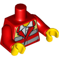 Plaatje in Gallery viewer laden, LEGO® los onderdeel Lijf met Motief Rood 973pb0996c01