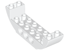 LEGO® los onderdeel Dakpan Gebogen in kleur Wit 11301