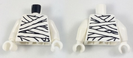 LEGO® los onderdeel Lijf met Motief Wit 973pb2874c01