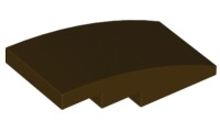 LEGO® los onderdeel Dakpan Gebogen Donker Bruin 93606
