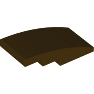 LEGO® los onderdeel Dakpan Gebogen Donker Bruin 93606