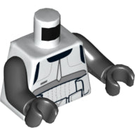 Plaatje in Gallery viewer laden, LEGO® los onderdeel Lijf met Motief Wit 973pb1489c01