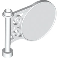 LEGO® los onderdeel Verkeersbord in kleur Wit 13459