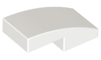 LEGO® los onderdeel Dakpan Gebogen in kleur Wit 11477