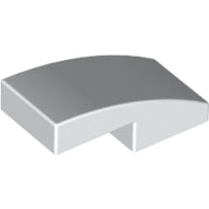 Plaatje in Gallery viewer laden, LEGO® los onderdeel Dakpan Gebogen in kleur Wit 11477