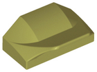 LEGO® los onderdeel Dakpan Gebogen in kleur Olijfgroen 47458