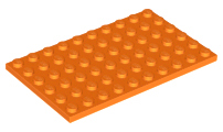 Plaatje in Gallery viewer laden, LEGO® los onderdeel Plaat Algemeen in kleur Oranje 3033