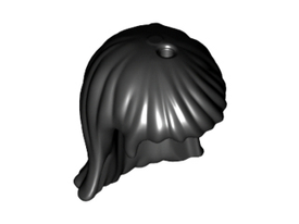 LEGO® los onderdeel Haar in kleur Zwart 92255