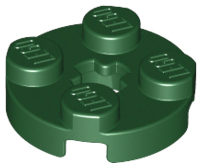 LEGO® los onderdeel Plaat Rond in kleur Donkergroen 4032