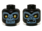LEGO® los onderdeel Hoofd in kleur Zwart 3626cpb0970