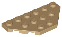 Plaatje in Gallery viewer laden, LEGO® los onderdeel Wig Plaat in kleur Donker Geelbruin 2419