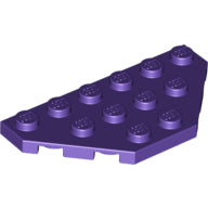 LEGO® los onderdeel Wig Plaat in kleur Donkerpaars 2419