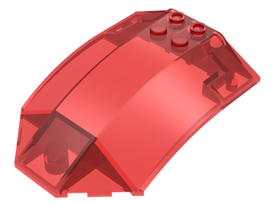 LEGO® los onderdeel Voorruit in kleur Doorzichtig Rood x224