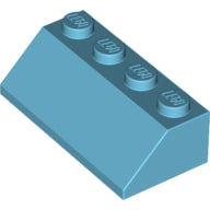 Plaatje in Gallery viewer laden, LEGO® los onderdeel Dakpan Algemeen Medium Azuurblauw 3037