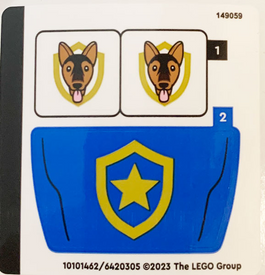 LEGO® stickervel set 60369-1 Mobile Police Dog Training