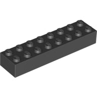 Plaatje in Gallery viewer laden, LEGO® los onderdeel Steen in kleur Zwart 3007