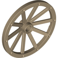 LEGO® los onderdeel Wiel in kleur Donker Geelbruin 33211