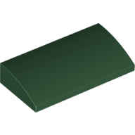 Plaatje in Gallery viewer laden, LEGO® los onderdeel Dakpan Gebogen Donkergroen 88930