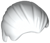Plaatje in Gallery viewer laden, LEGO® los onderdeel Haar in kleur Wit 92081