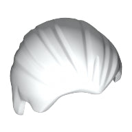 Plaatje in Gallery viewer laden, LEGO® los onderdeel Haar in kleur Wit 92081