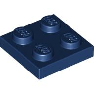 LEGO® los onderdeel Plaat Algemeen in kleur Donkerblauw 3022