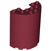 LEGO® los onderdeel Cilinder in kleur Donkerrood 87926