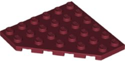 LEGO® los onderdeel Wig Plaat in kleur Donkerrood 6106