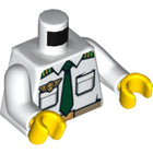 LEGO® los onderdeel Lijf met Motief Wit 973pb1433c01