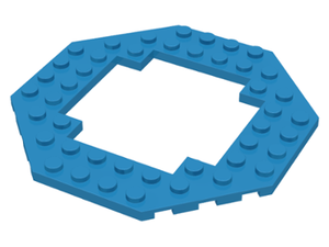 LEGO® los onderdeel Plaat Aangepast Donker Azuurblauw 6063