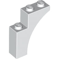 LEGO® los onderdeel Steen Boog in kleur Wit 13965