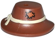 Plaatje in Gallery viewer laden, LEGO® los onderdeel Hoofddeksels Roodachtig Bruin 13788pb01