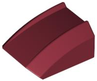 LEGO® los onderdeel Dakpan Gebogen in kleur Donkerrood 30602