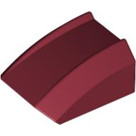 LEGO® los onderdeel Dakpan Gebogen in kleur Donkerrood 30602