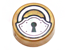 LEGO® onderdeel Tegel Rond met Motief Parel Goud 98138pb012