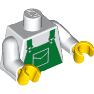 LEGO® los onderdeel Lijf met Motief Wit 973pb0192c01