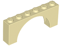 Plaatje in Gallery viewer laden, LEGO® los onderdeel Steen Boog in kleur Geelbruin 12939