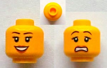 Plaatje in Gallery viewer laden, LEGO® los onderdeel Hoofd in kleur Geel 3626cpb0940