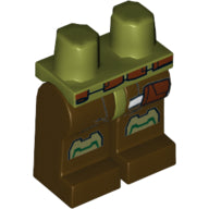 Plaatje in Gallery viewer laden, LEGO® los onderdeel Benen met Motief Olijfgroen 970c120pb04