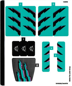 LEGO® stickervel set 60406-1 Race Car and Car Carrier Truck