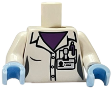 Plaatje in Gallery viewer laden, LEGO® los onderdeel Lijf met Motief Wit 973pb1483c01