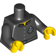 Plaatje in Gallery viewer laden, LEGO® los onderdeel Lijf met Motief Zwart 973pb1511c01
