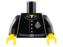 Plaatje in Gallery viewer laden, LEGO® los onderdeel Lijf met Motief Zwart 973pb1511c01