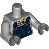 Plaatje in Gallery viewer laden, LEGO® Lijf met Motief Licht Blauwachtig Grijs 973pb1500c01